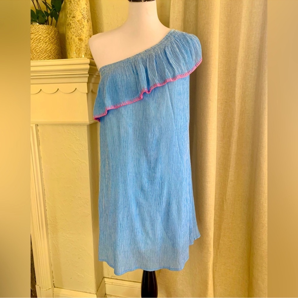 Lilly Pulitzer Blue One-Shoulder dress